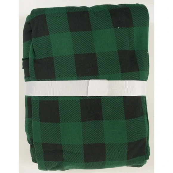 Cuddl Duds Men Pajama Set 3XLT Big and Tall Green Buffalo Check Super Soft NWT - Picture 2 of 2